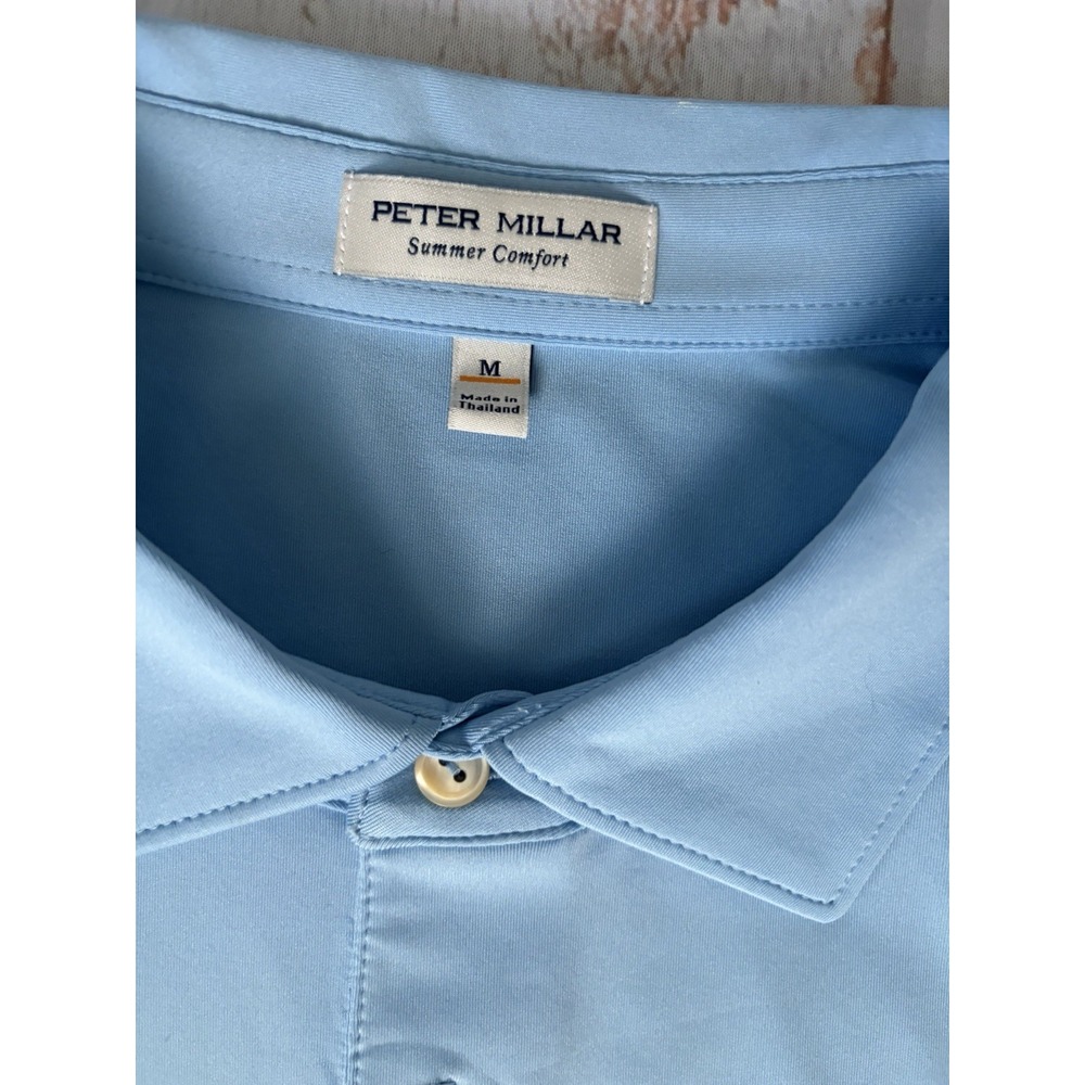Peter Millar Tennessee Volunteers Polo Men's Medium Light Blu Summer Comfort NWT - Picture 3 of 3